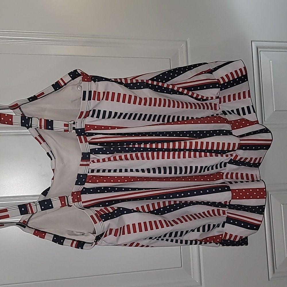 Striped Swim Top - Red, White, and Blue - Picture 5 of 8